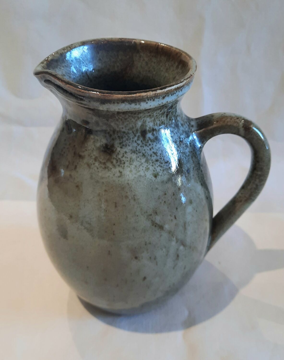Vintage glazed stoneware pitcher