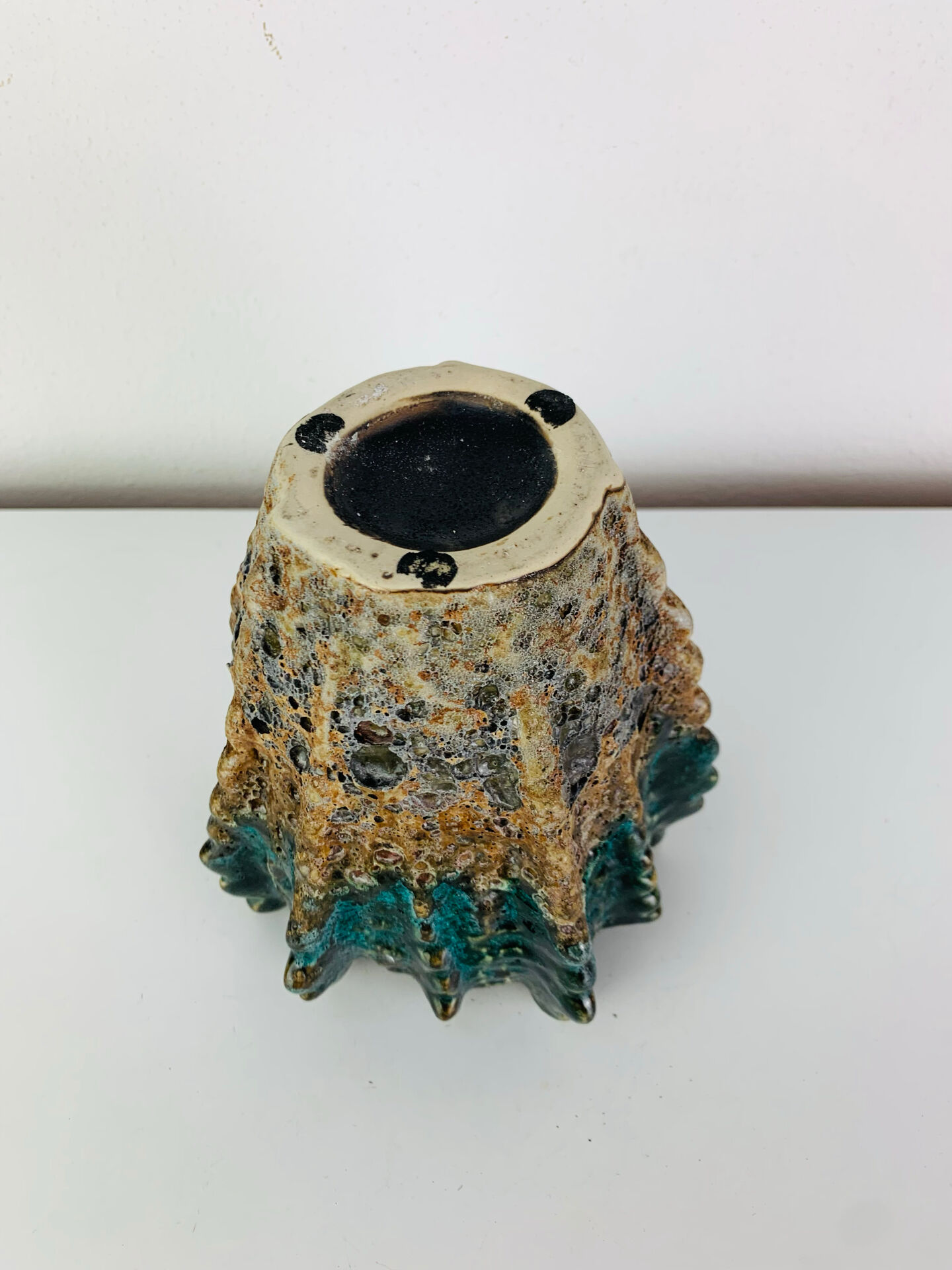 Vintage ceramic coral vase