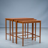 Mid-cenury teak nesting tables by Kai Winding for Poul Jeppesens