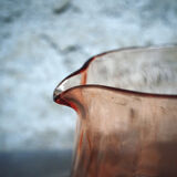 Pink glass pitcher rosaline type