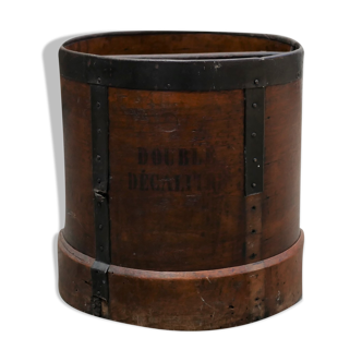 Ancient wooden grain measuring bucket