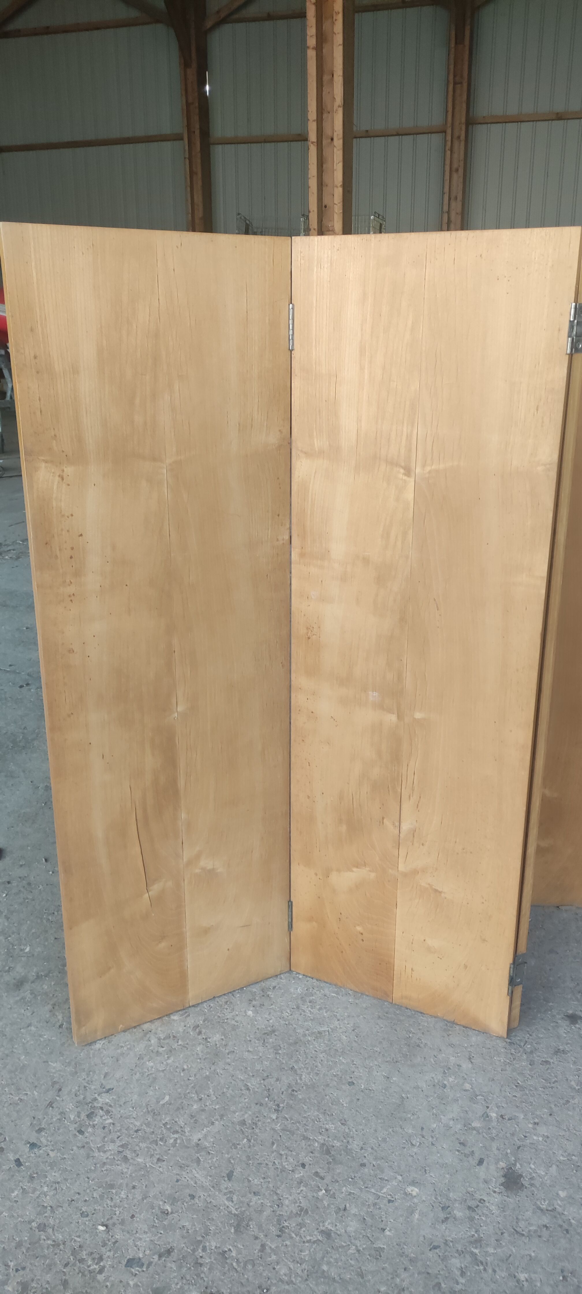 Screen 4 ventaux in elm veneer year 40-50