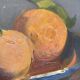 Still life in oil on impressionist cardboard