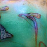 vase en pate verre signe bernard aconito