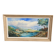 Oil painting on canvas, mount and lake, signed Huet 100x50