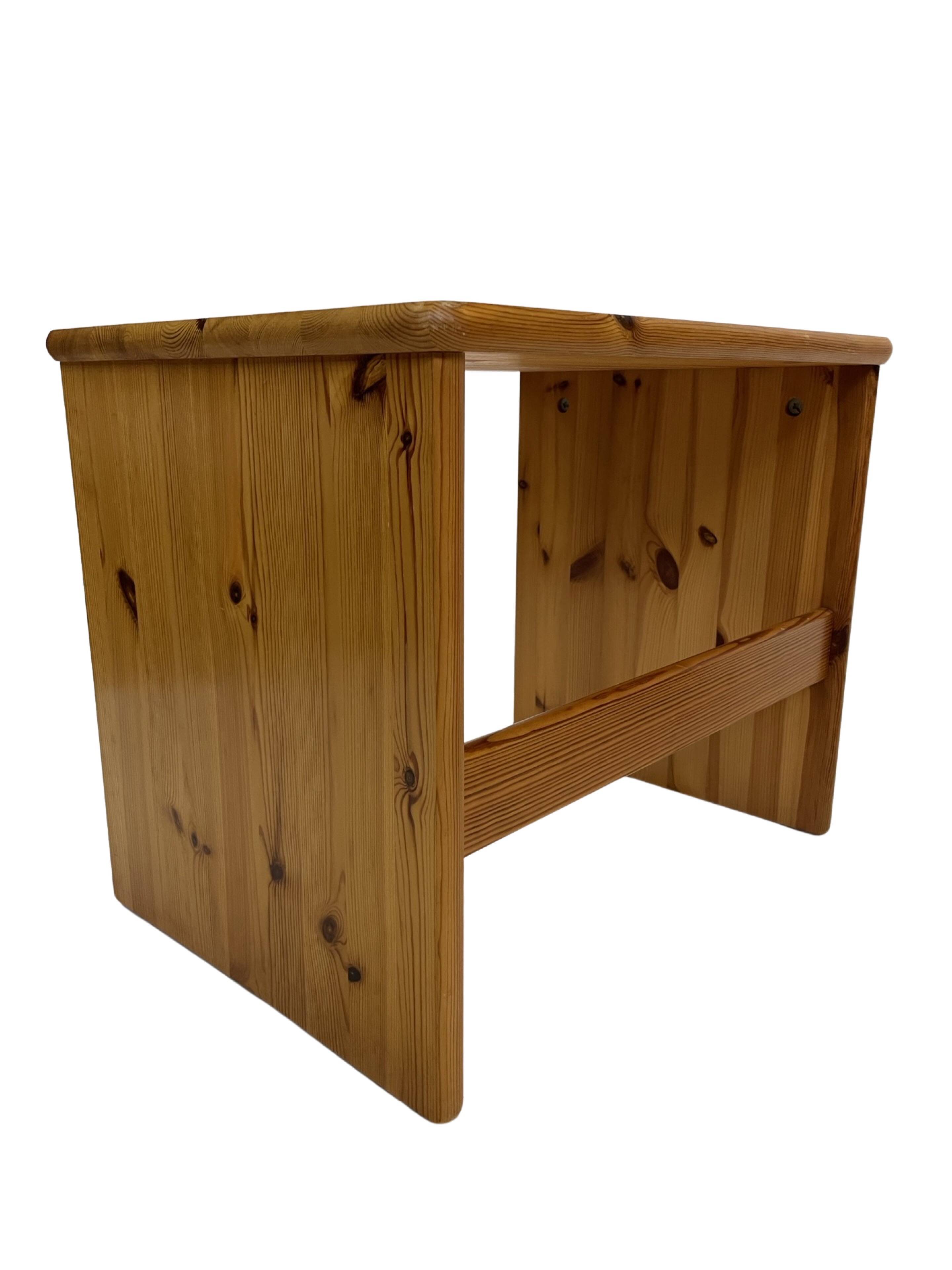 Tables gigognes vintage en bois de pin, tables d'appoint mimiset, lot de 3