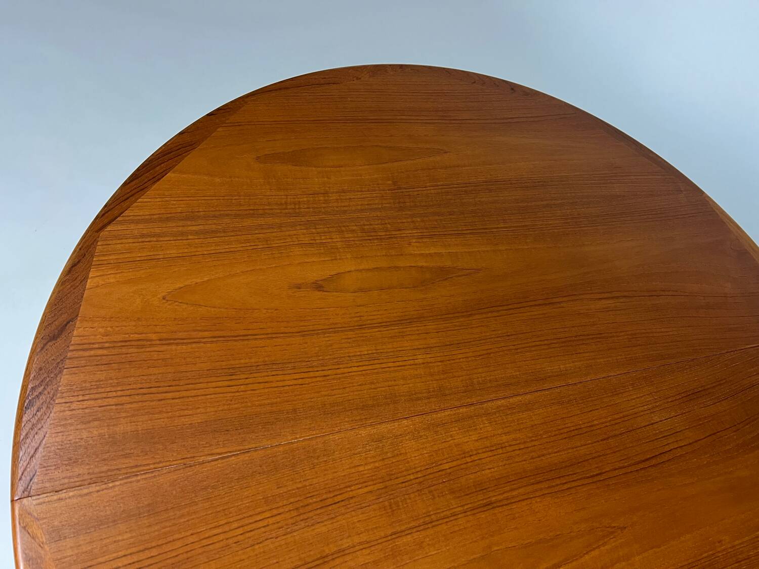 Danish teak round dining table extendable vintage design