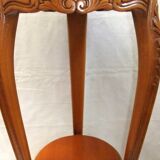 Louis XVI style pedestal table shell acanthus leaf wood marble