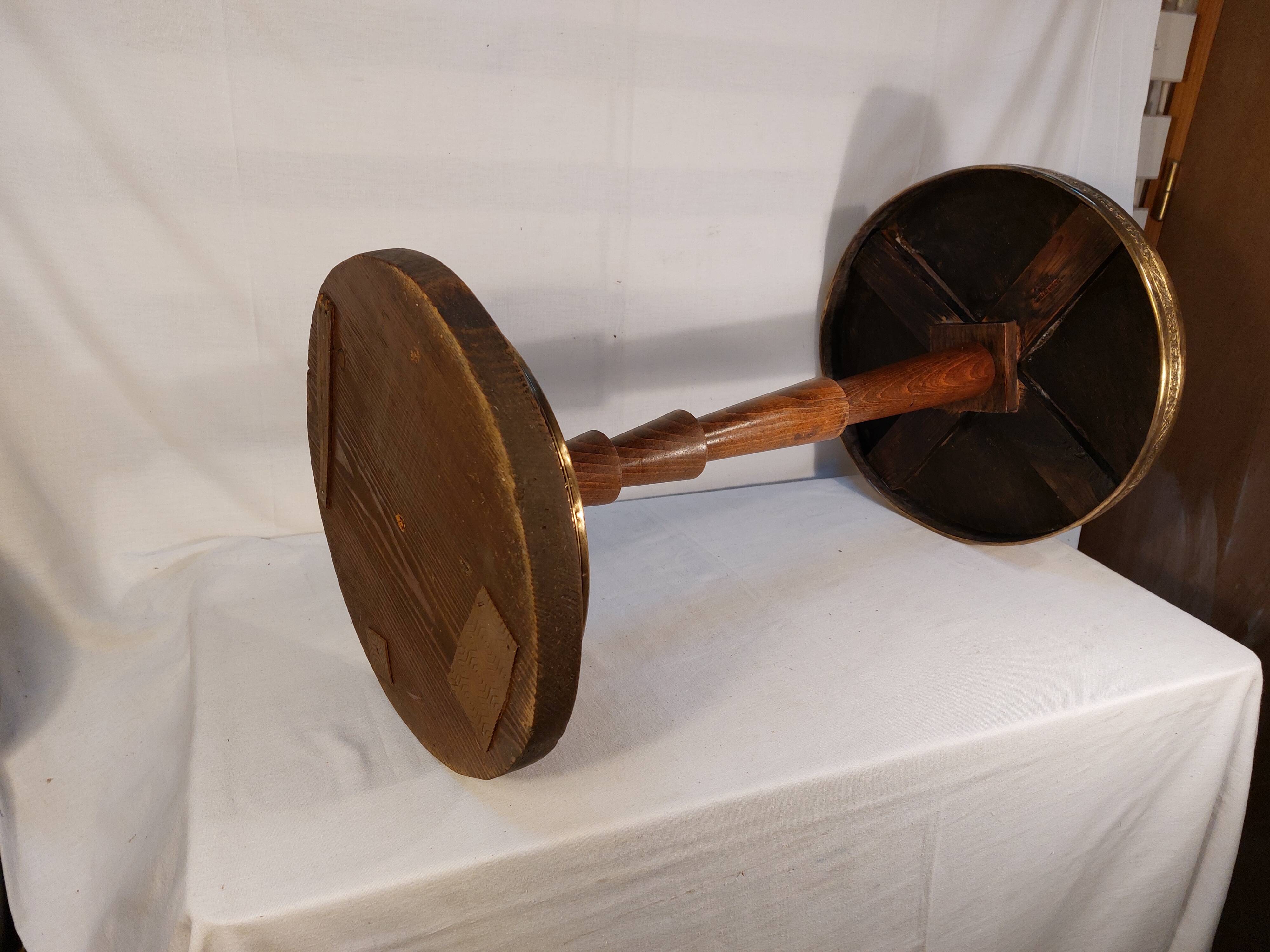 Oriental vintage pedestal table tea table