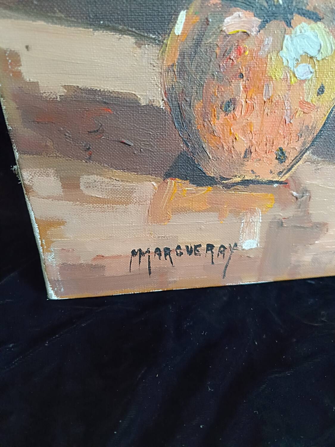 Margueray painting "Flowers and Apples"