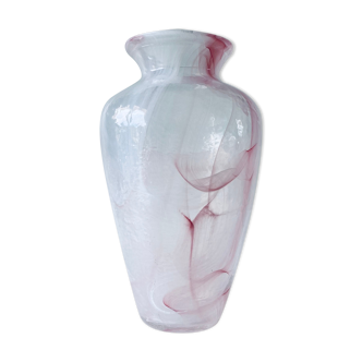 Pink glass vase