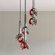 Suspension cascade en acier inox lustre 1970 Raak