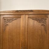 Art Deco wardrobe in solid oak