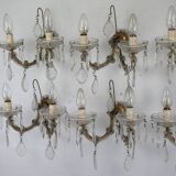 Set of six Maria Teresa sconces. Italy 1940s