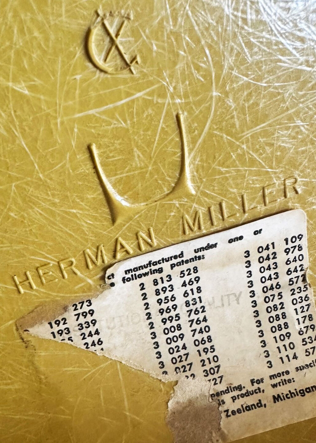 5 original EAMES chairs - HERMANN MILLER 1950