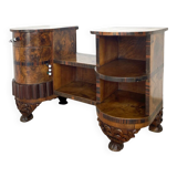 Italian art deco walnut console table, 1930s.