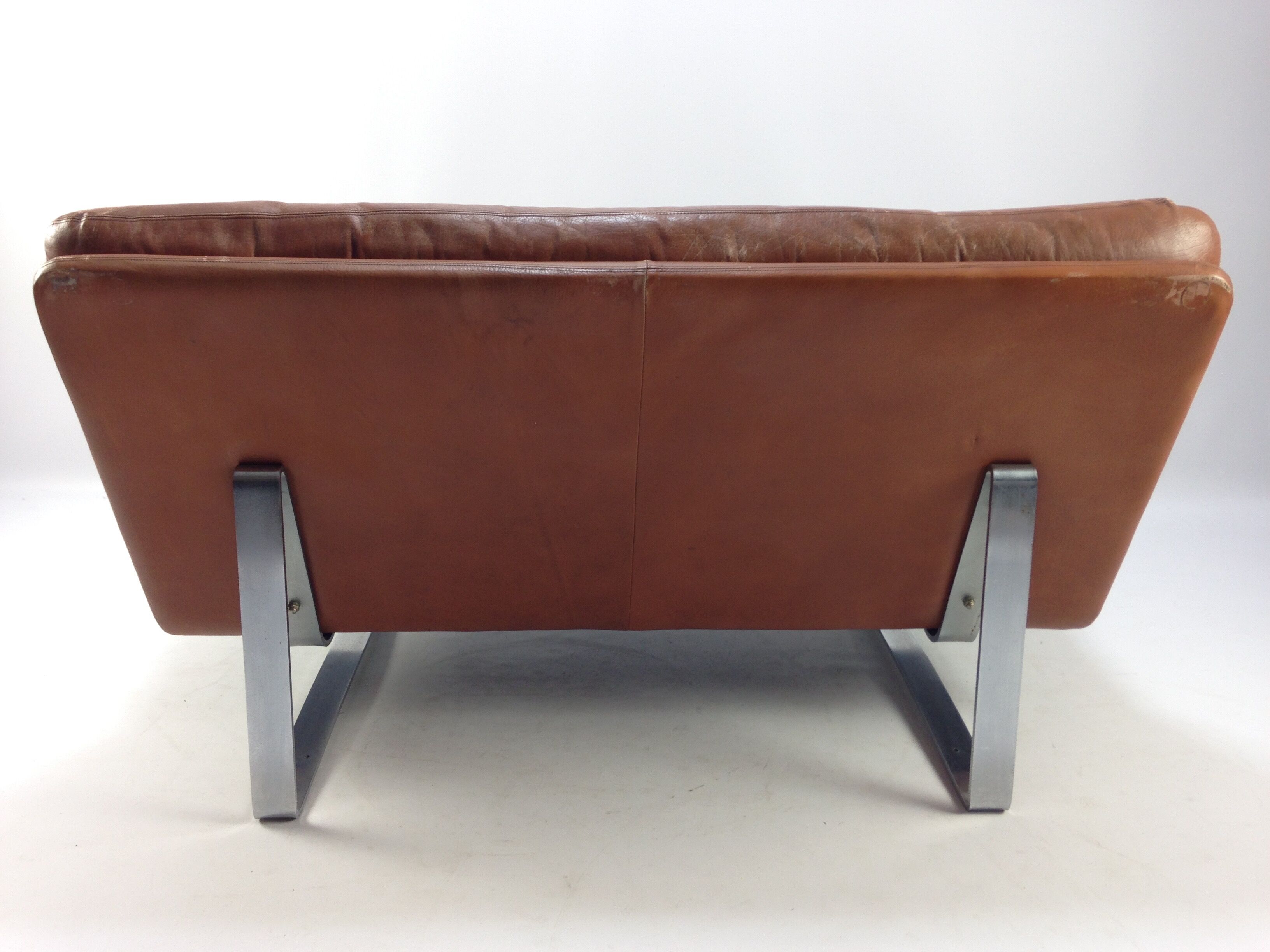 Vintage Leather Sofa by Kho Liang Ie for Artifort, 1960s