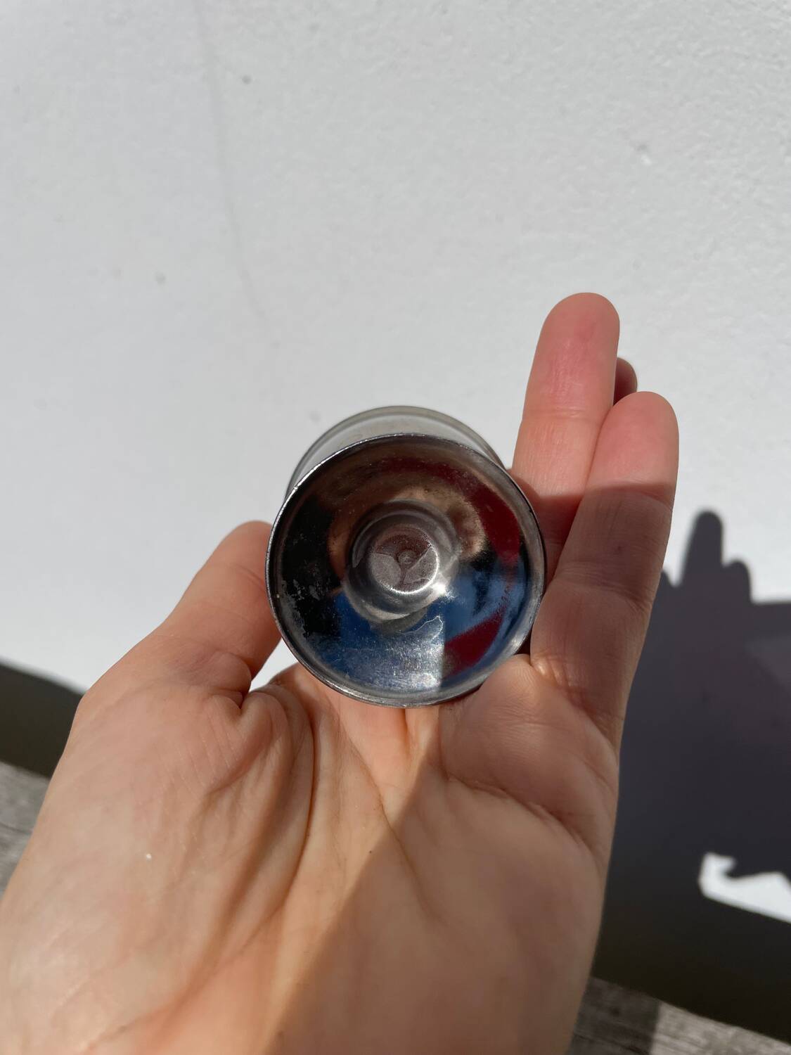 6 vintage metal egg cups 1970