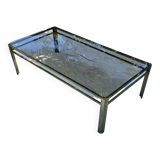 Broncz coffee table brass smoked glass