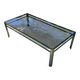 Table basse Broncz laiton verre fumé