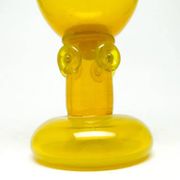 Modernism vase, yellow glass, designed by J. Słuczan-Orkusz, Poland, 1970s