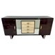 Italian 1940s Art Deco Sideboard in Macassar, Parchment, Attr. Osvaldo Bors
