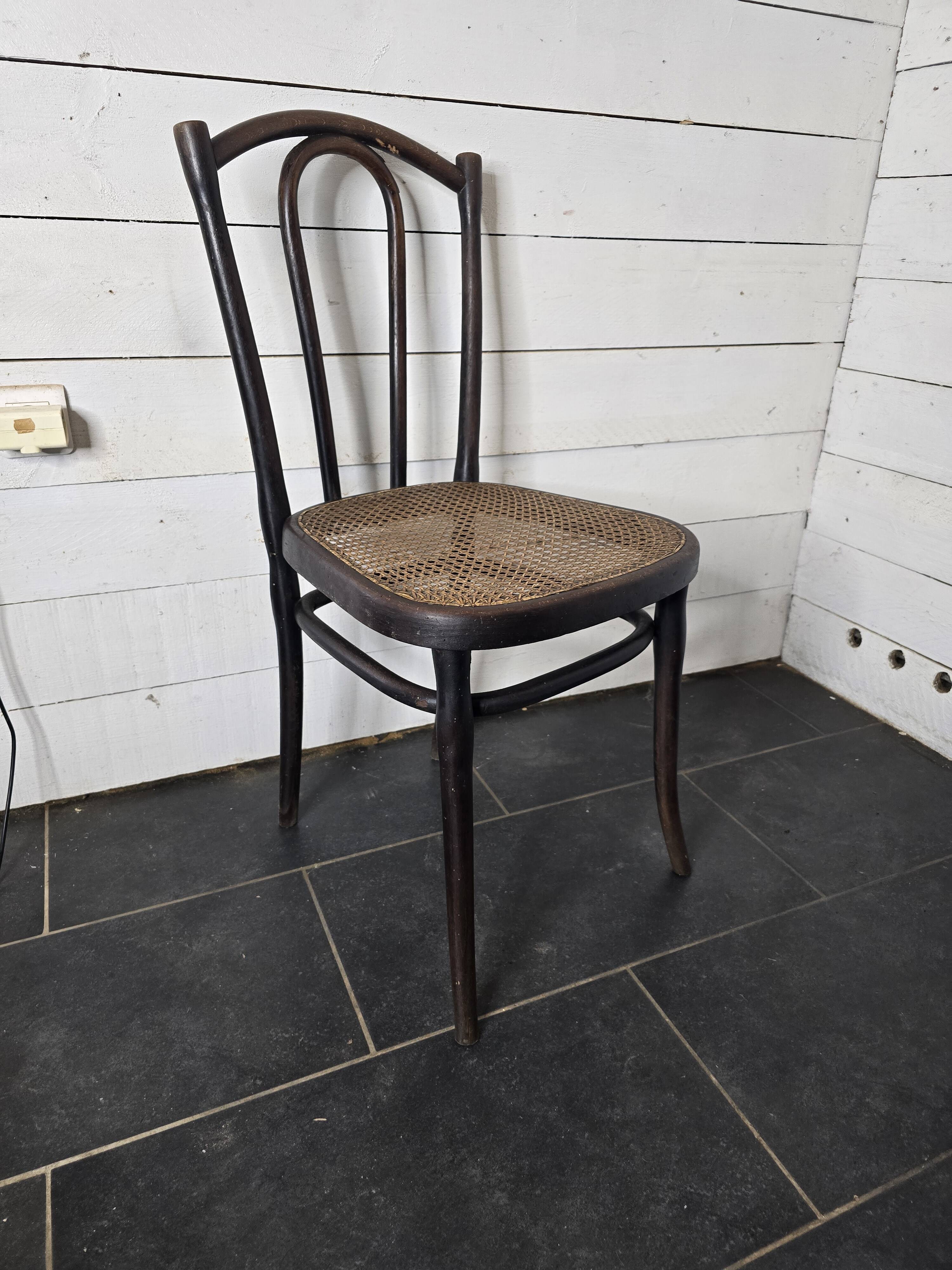 Chaise de bistrot en bois courbé Thonet