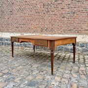 Very large double-sided mahogany desk from the Louis XVI 18th century
