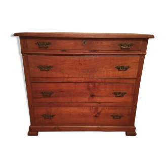 Commode meuble sapin XIXe siècle 4 tiroirs