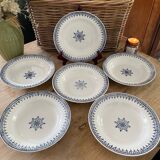 6 vintage St Amand soup plates