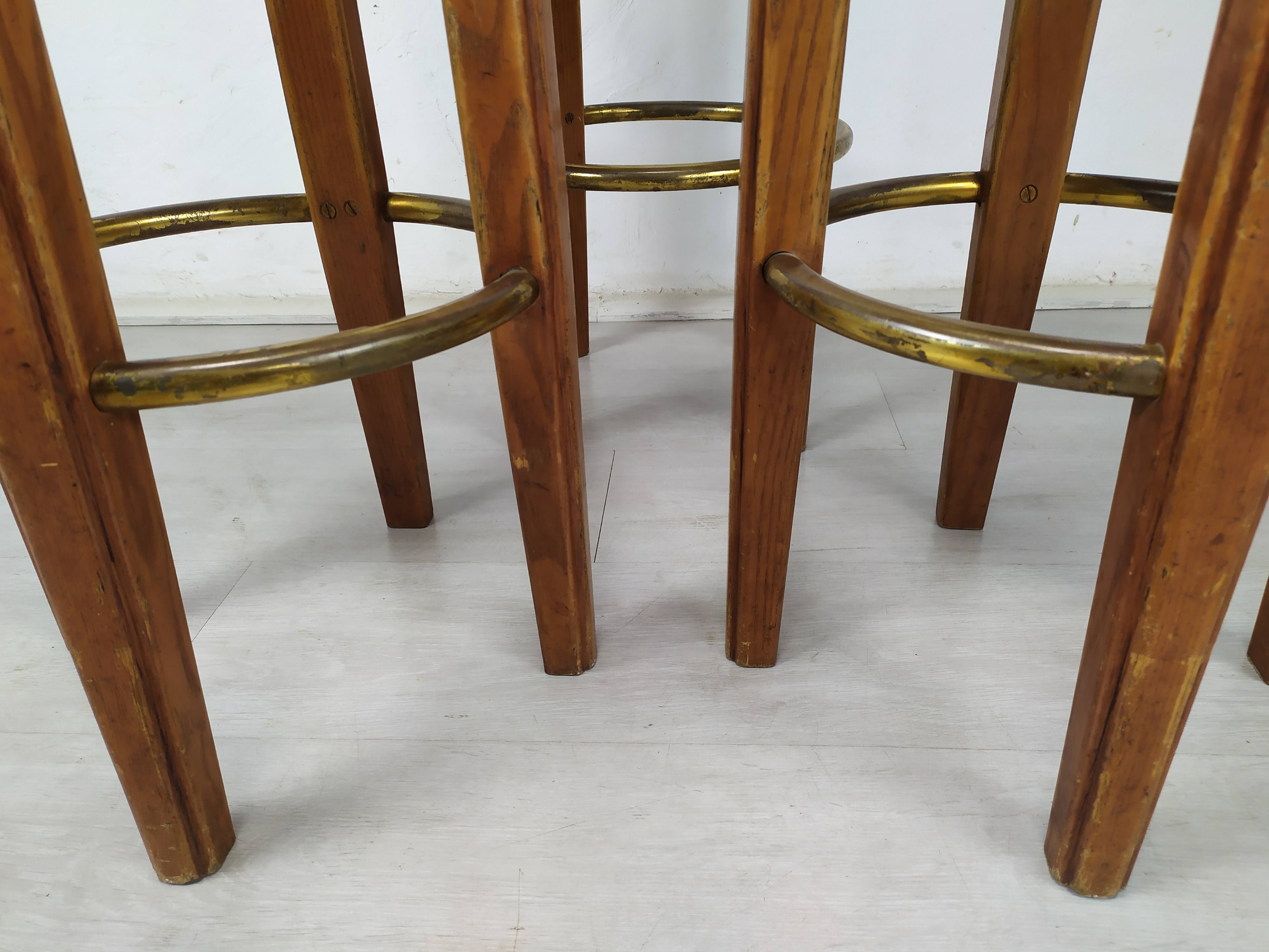 3 art deco bar stools
