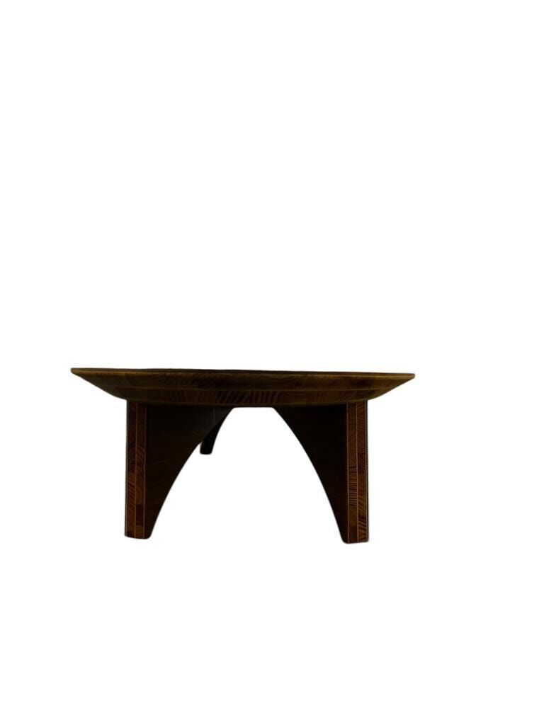 Retro oval wooden coffee table