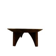 Table basse ovale rétro en bois