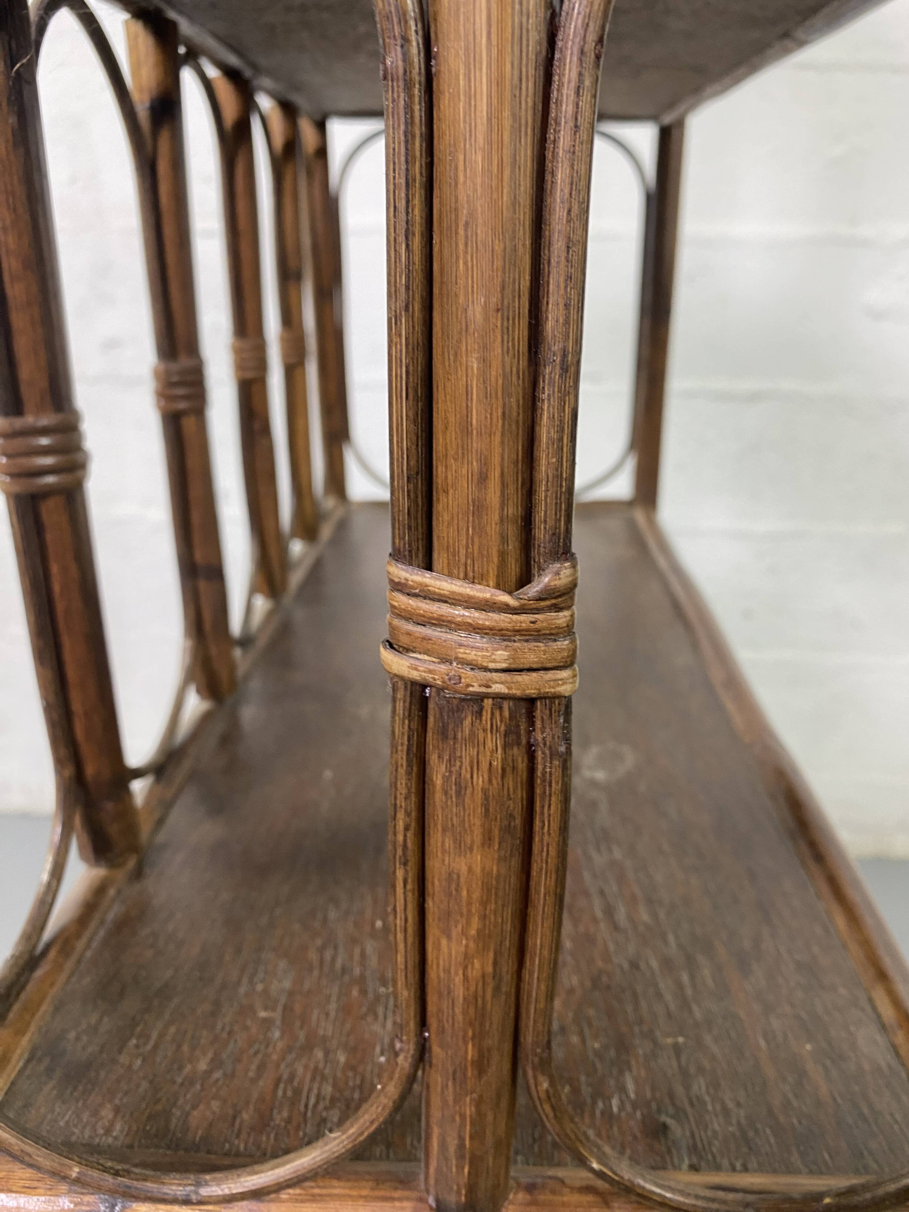 Rattan shelf