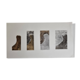 Collage, mixed technique, variations 1, abstract work, 59 cm