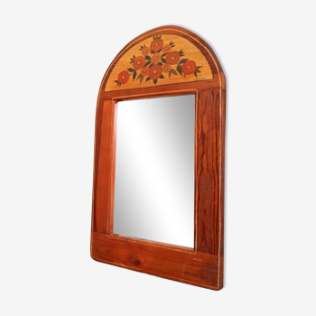 Vintage solid oak mirror from the 70s/80s by Nicole Minck 70*41cm