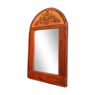 Vintage solid oak mirror from the 70s/80s by Nicole Minck 70*41cm