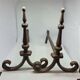 Pair of cast iron chenets
