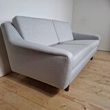Vintage two-seater canapé covered in Kvadrat fabric – mid-century modern design