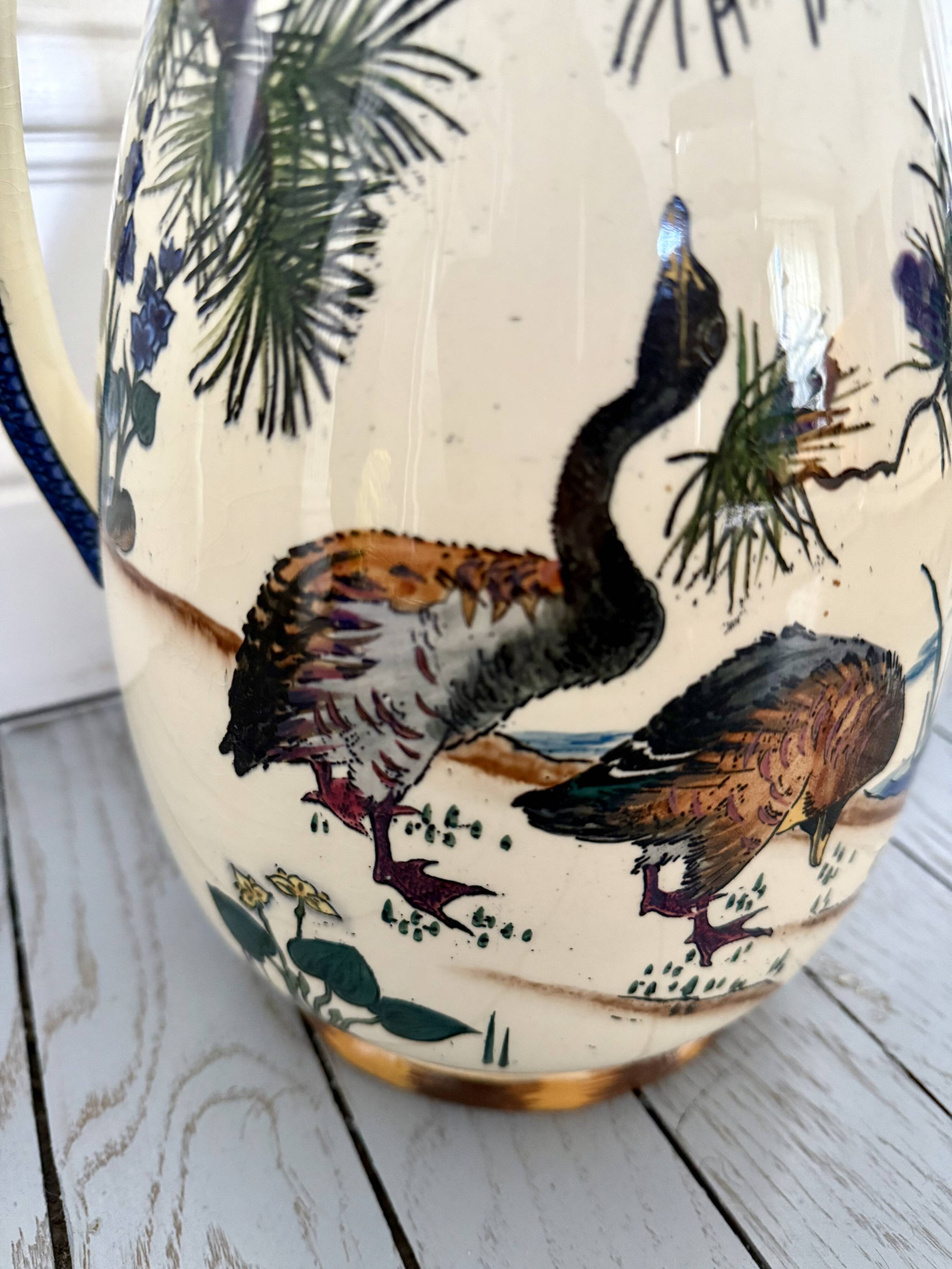 Félix Bracquemond Vase or pitcher Egyptian model by Creil & Montereau