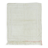 Vintage Minimalist Handmade Turkish Tulu Accent Rug in Natural Beige Wool