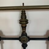 Victorian bed wrought iron and brass