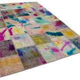 Handmade Oriental Contemporary 200 cm x 298 cm Multicolor Patchwork Carpet