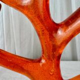 Vintage coral candlesticks, 1970s