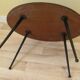 Wood oval coffee table 60s
