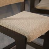 Ensemble de 6 chaises CASALA en chêne foncé 1970's