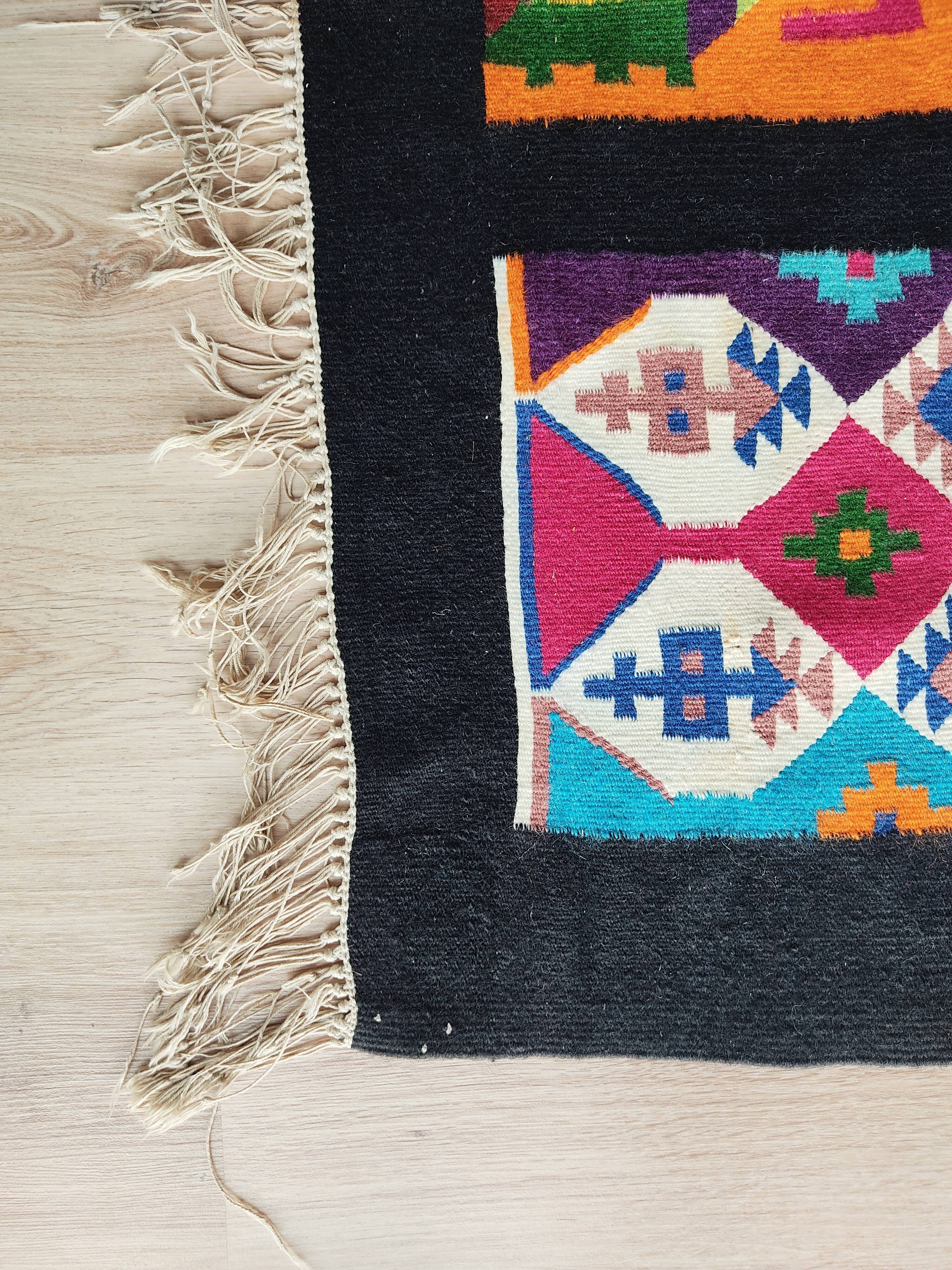 Vintage carpet South America 107 x 194 cm
