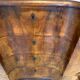 serpentine commode in antique walnut