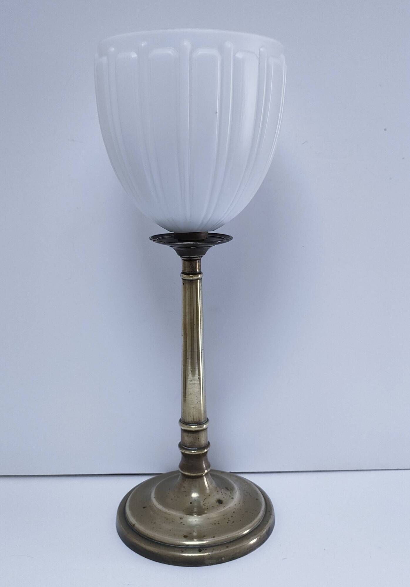 brass glass art deco lamp