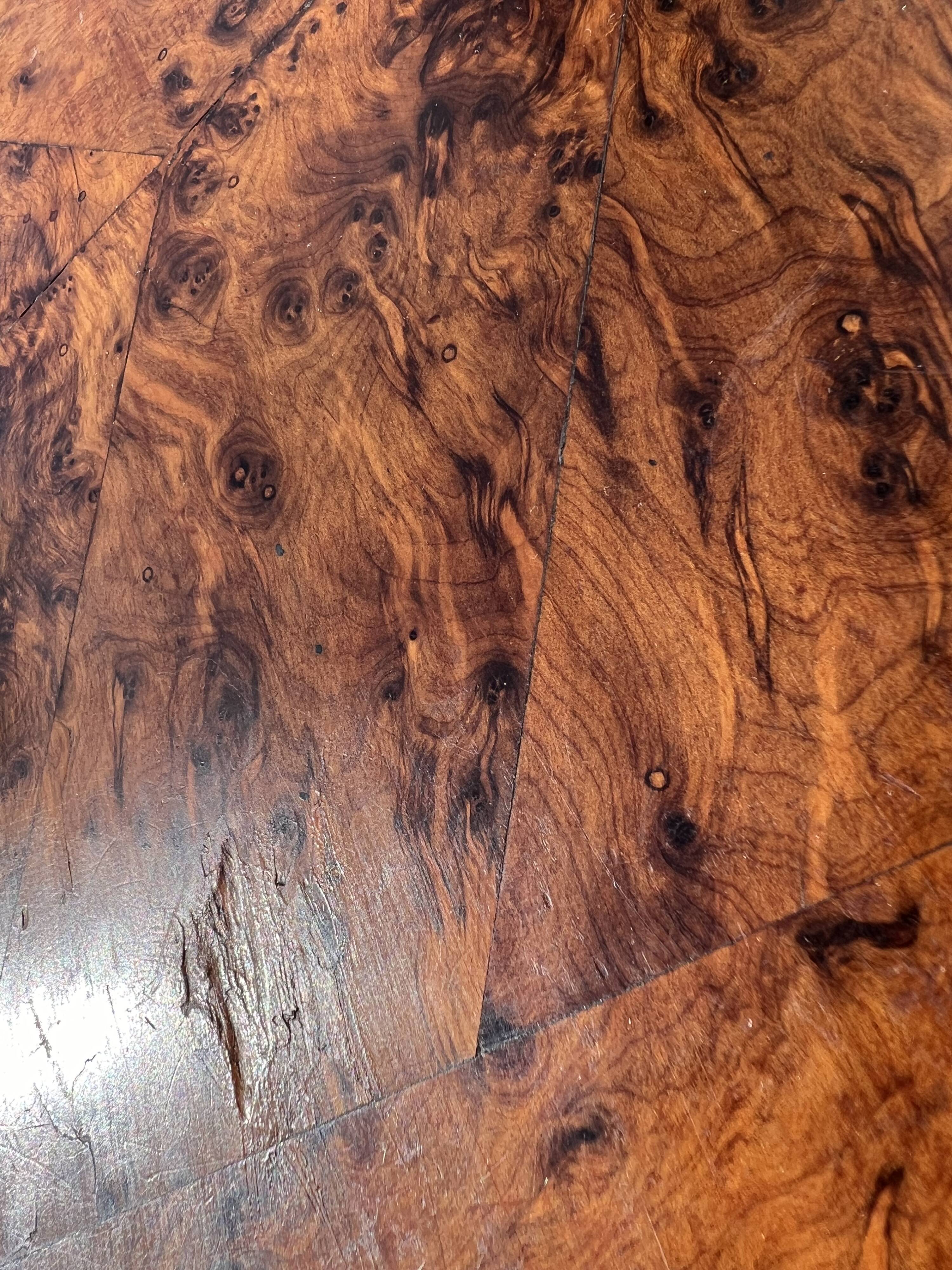 Vintage burl wood coffee table - 1970s